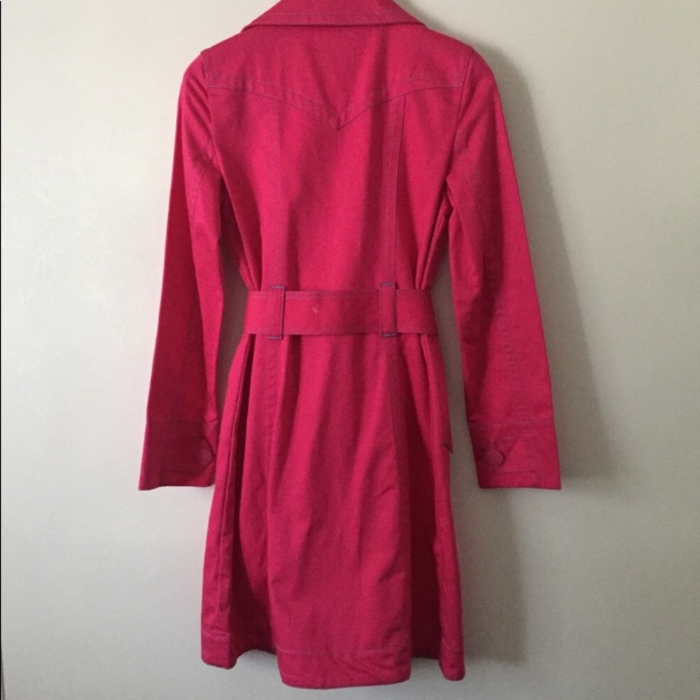 Tommy Jeans Pink Belted Trench Coat - Picture 3 of 8